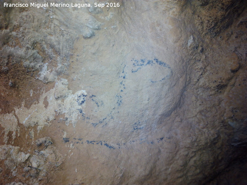 Pinturas rupestres del Abrigo de los Ca�ones IV - Pinturas rupestres del Abrigo de los Ca�ones IV. Graffiti antiguo