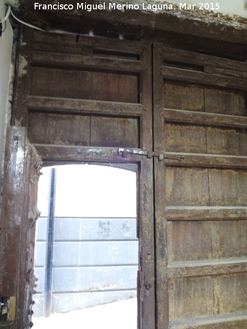 Casa de la Calle Las Palmas n 4 - Casa de la Calle Las Palmas n 4. Parte interior de la puerta de clavazn