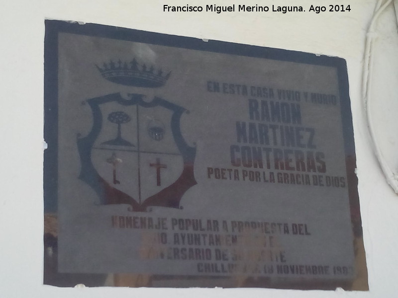 Casa de Ramn Martnez Contreras - Casa de Ramn Martnez Contreras. Placa