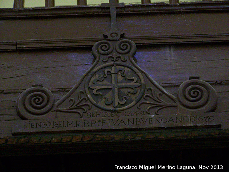 Convento de Santo Domingo - Convento de Santo Domingo. Escudo de la orden dominica e inscripcin