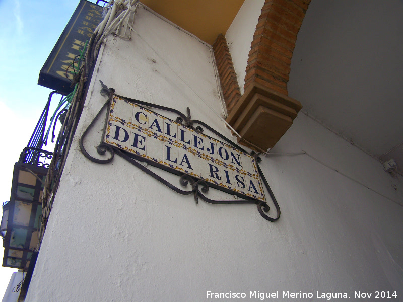 Callejn de la Risa - Callejn de la Risa. Placa