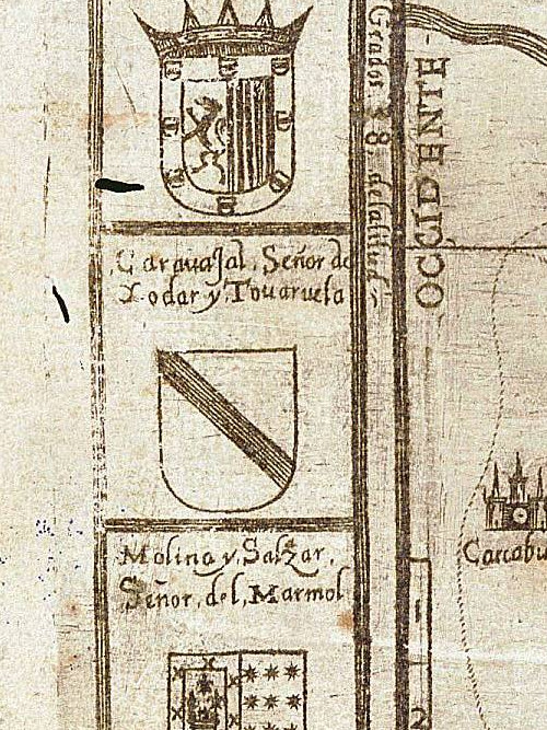 Castillo de Tobaruela - Castillo de Tobaruela. Mapa 1588