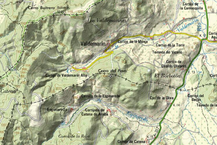 Cerro del Pavo - Cerro del Pavo. Mapa