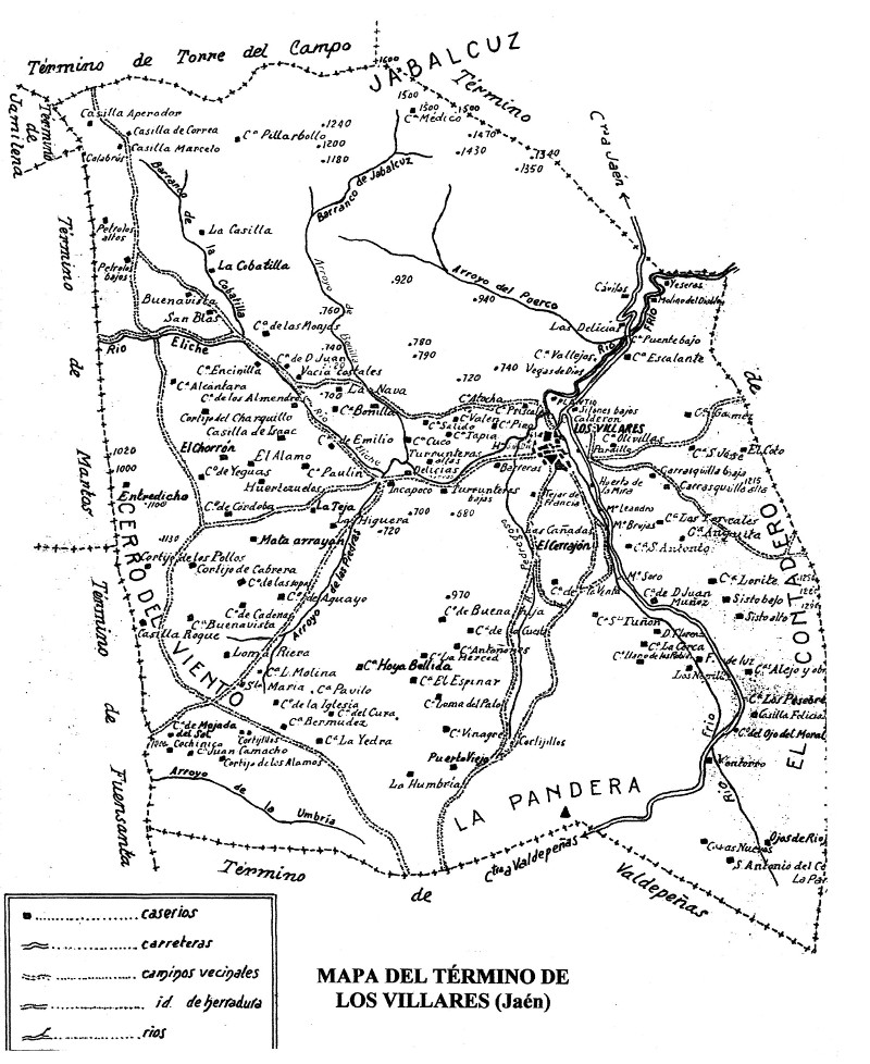 Molino las Brujas - Molino las Brujas. Mapa del T�rmino