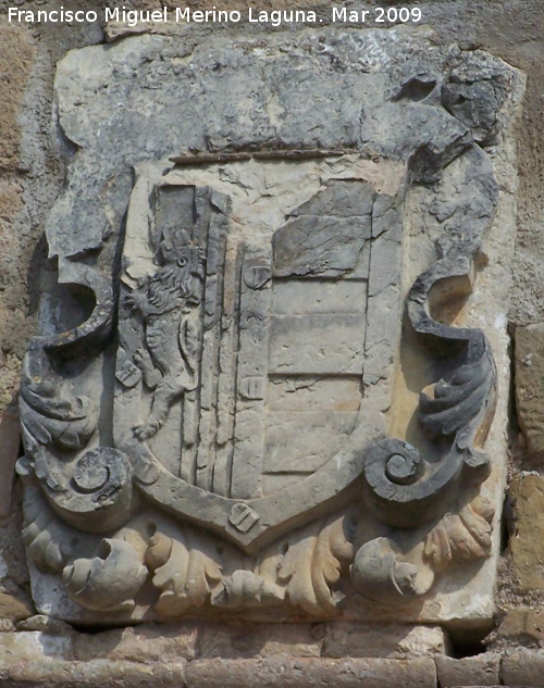 Palacio de los Se�ores De La Chica - Palacio de los Se�ores De La Chica. Escudo izquierdo de los Duques de Sesa