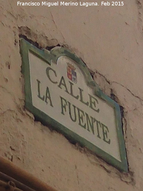 Calle La Fuente - Calle La Fuente. Placa