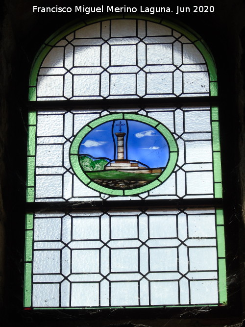Cruz de Piedra - Cruz de Piedra. Vidriera de la Ermita de la Virgen de la Estrella