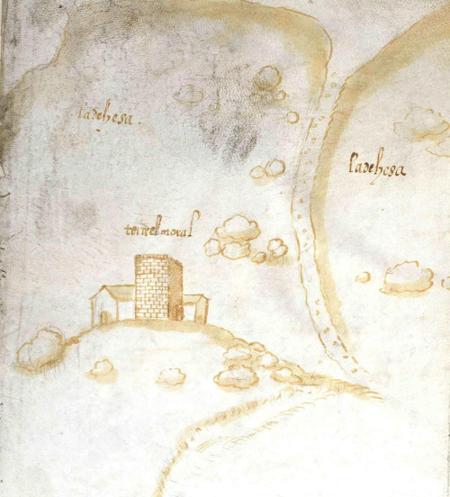 Torre del Moral - Torre del Moral. Croquis de la Torre del Moral, Archivo Real Chancillera de Granada, ao 1548