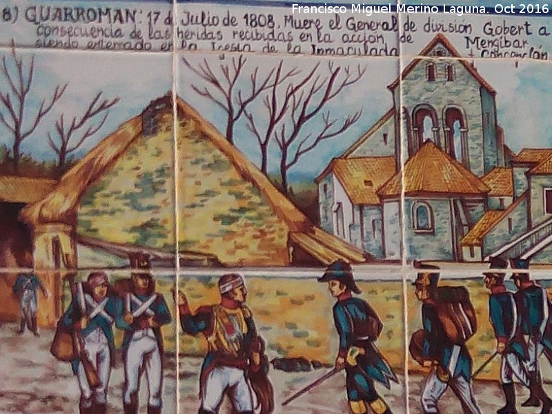 Batalla de Bailn - Batalla de Bailn. Azulejos en la Casa de Postas - Villanueva de la Reina