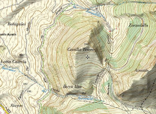 Chozo del Cerrillo Tesoro II - Chozo del Cerrillo Tesoro II. Mapa