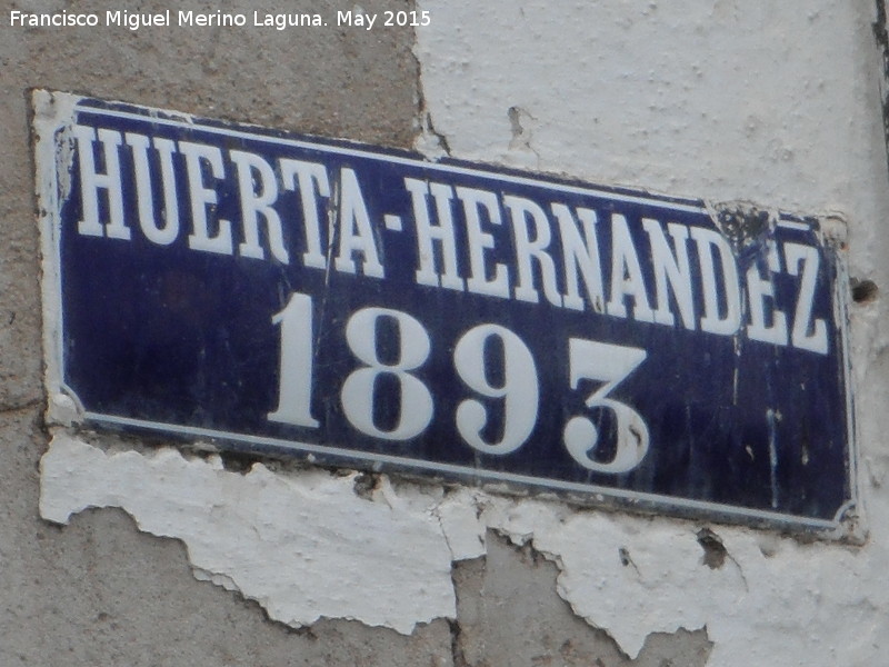 Huerta Hernndez - Huerta Hernndez. Placa