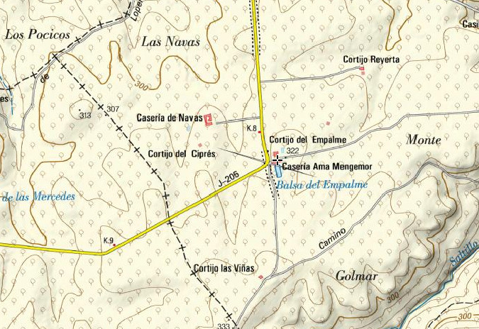 Caseta de la Luz de Mengemor - Caseta de la Luz de Mengemor. Mapa