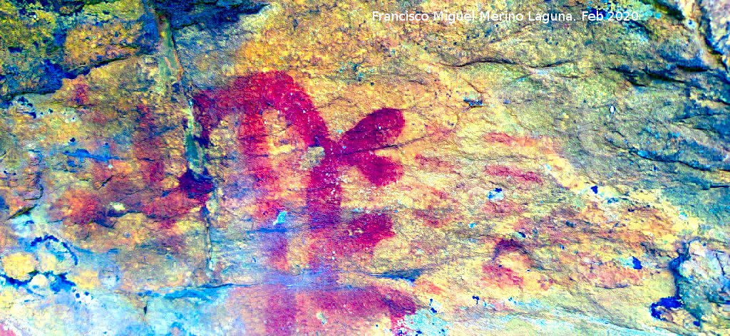 Pinturas rupestres del Cerro de la Caldera - Pinturas rupestres del Cerro de la Caldera. Tratada con Dstretch