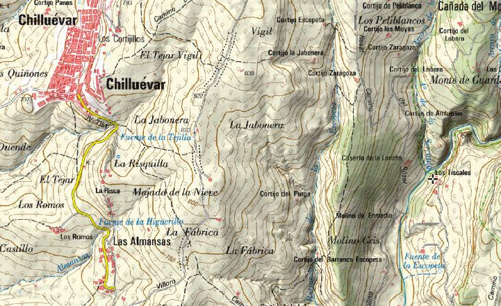 Aldea Los Tiscales - Aldea Los Tiscales. Mapa