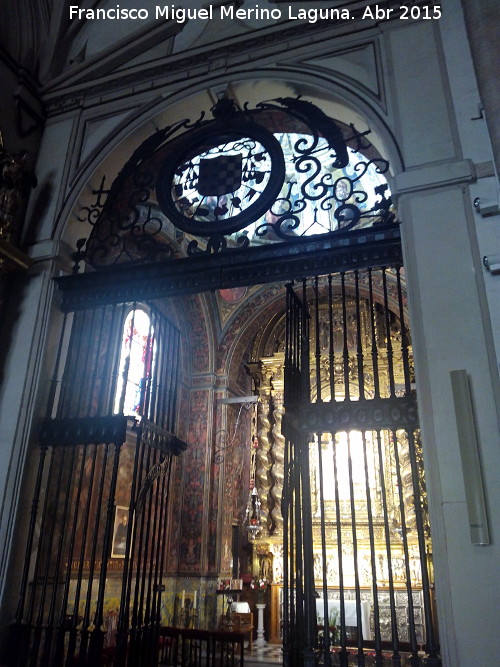 Baslica de San Ildefonso. Capilla de la Virgen de la Capilla - Baslica de San Ildefonso. Capilla de la Virgen de la Capilla. Reja