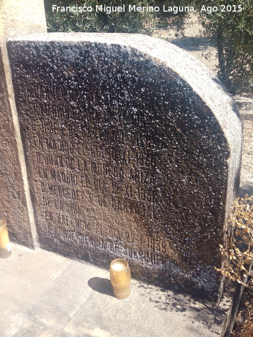 Cruz de la Vega Caave - Cruz de la Vega Caave. Inscripcin derecha