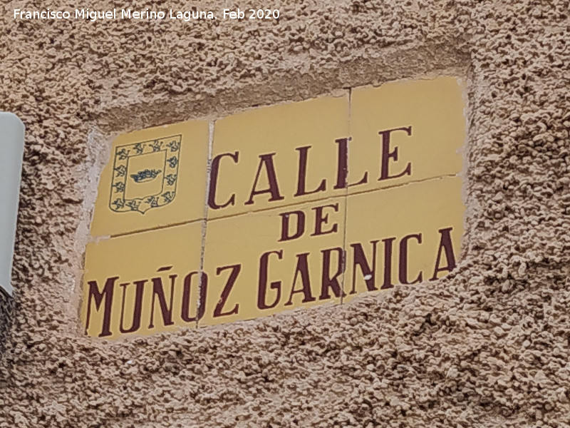 Calle Mu�oz Garnica - Calle Mu�oz Garnica. Placa