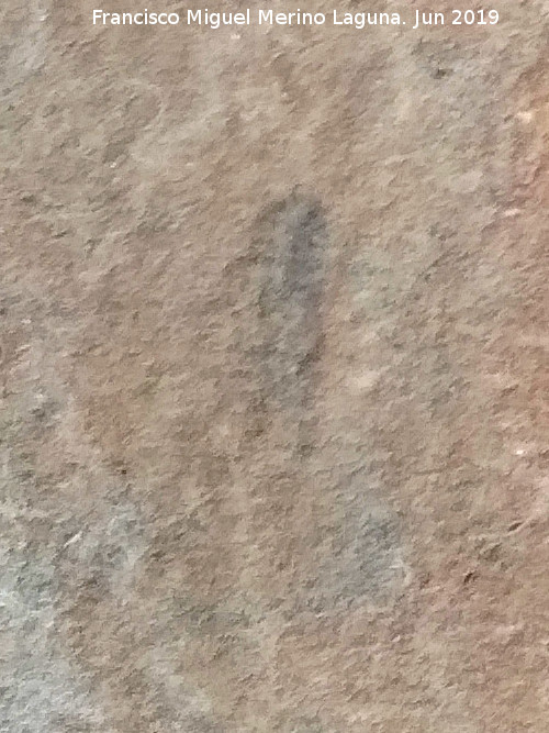 Pinturas rupestres de la Cueva de los Mosquitos - Pinturas rupestres de la Cueva de los Mosquitos. Barra de la izquierda