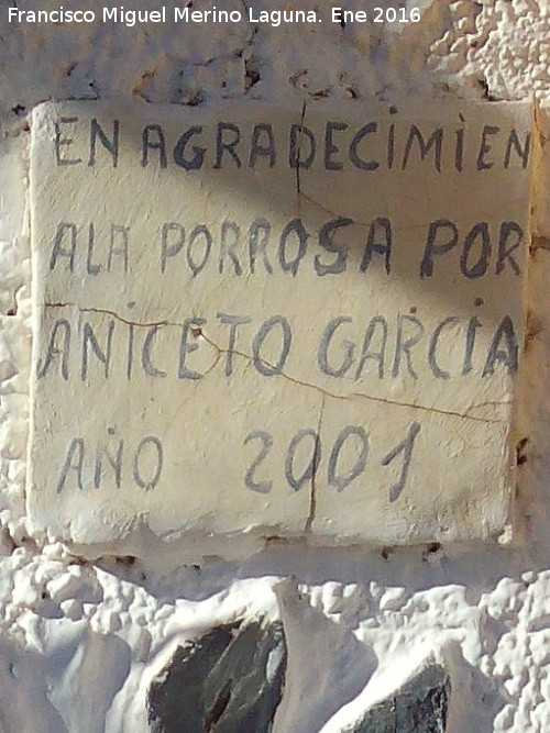Fuente de la Porrosa - Fuente de la Porrosa. Azulejo