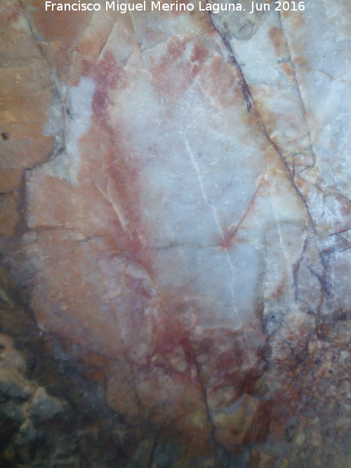 Pinturas rupestres del Abrigo del Hornillo I - Pinturas rupestres del Abrigo del Hornillo I. Posible antropomorfo inferior