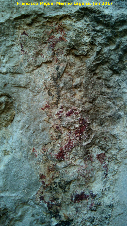 Pinturas rupestres de la Cueva de los Molinos - Pinturas rupestres de la Cueva de los Molinos. Parte alta del grupo II