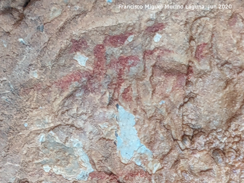 Pinturas rupestres de la Cueva de los Molinos - Pinturas rupestres de la Cueva de los Molinos. Figura in�dita de la izquierda