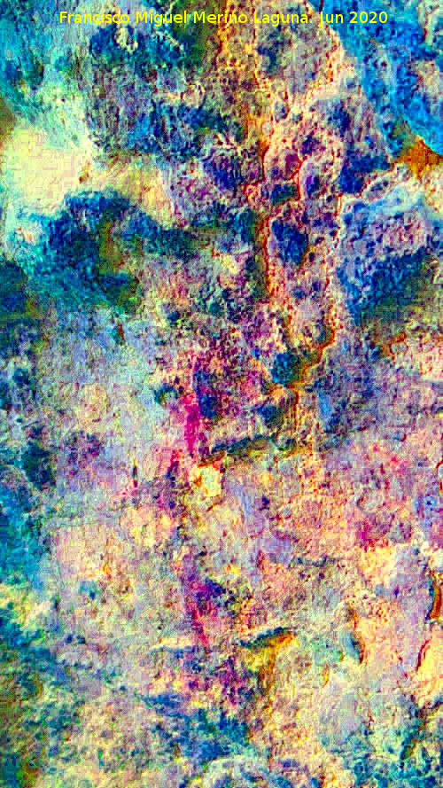 Pinturas rupestres de la Cueva de los Molinos - Pinturas rupestres de la Cueva de los Molinos. Tratada con Dstretch