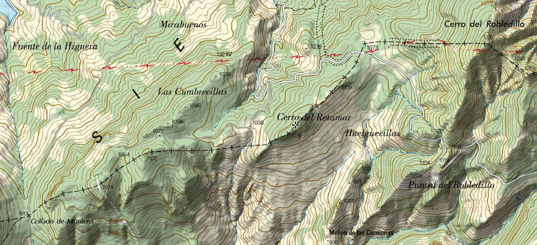 Cerro Retamar - Cerro Retamar. Mapa