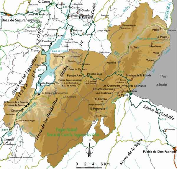 Sierra de las Lagunillas - Sierra de las Lagunillas. Mapa