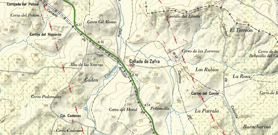 Cortijada Caada de Zafra - Cortijada Caada de Zafra. Mapa