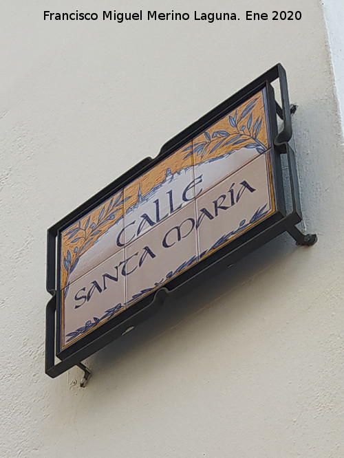 Calle Santa Mar�a - Calle Santa Mar�a. Placa