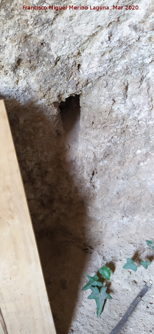 Cueva de la Zorra - Cueva de la Zorra. Hueco de la tranca