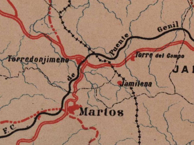 Historia de Torredonjimeno - Historia de Torredonjimeno. Mapa 1885