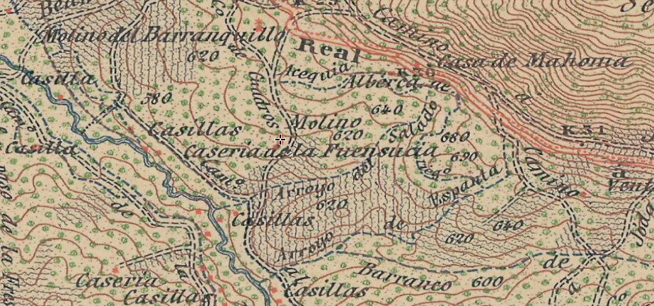 Castillo de la Fuensucia - Castillo de la Fuensucia. Mapa antiguo