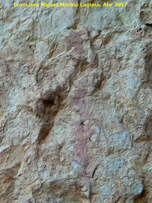 Pinturas rupestres del Abrigo de Aznaitn de Torres I - Pinturas rupestres del Abrigo de Aznaitn de Torres I. Barra de la izquierda