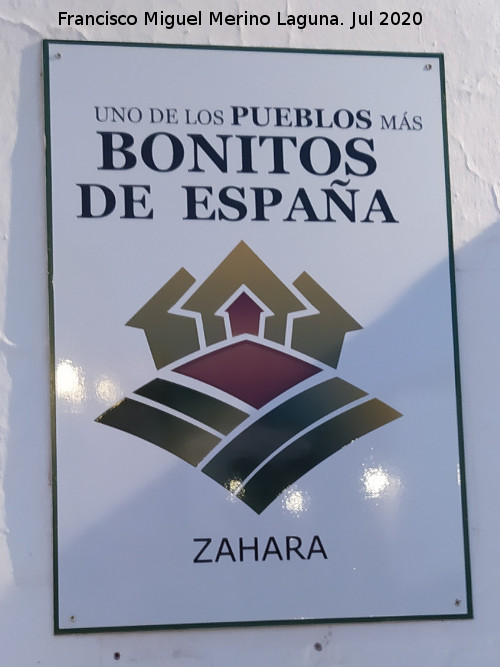 Zahara de la Sierra - Zahara de la Sierra. Placa de Pueblos m�s bonitos de Espa�a