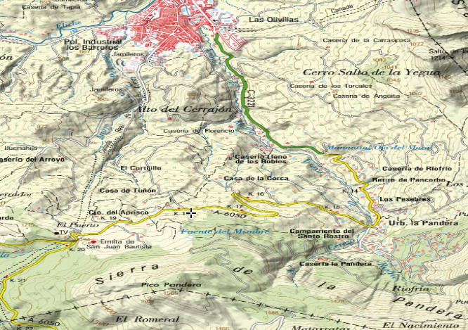 Fuente de la Bellota - Fuente de la Bellota. Mapa