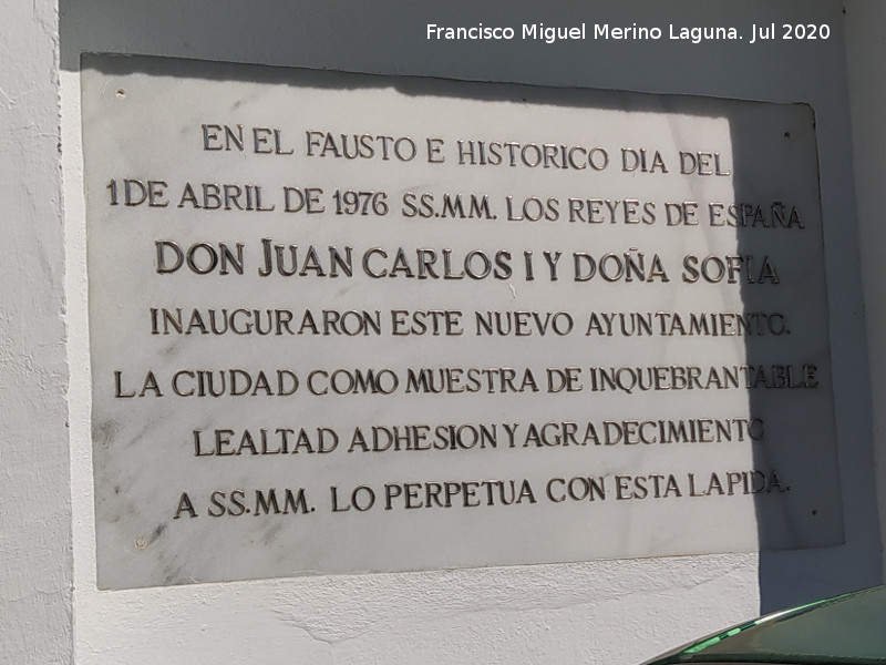 Ayuntamiento de Arcos de la Frontera - Ayuntamiento de Arcos de la Frontera. Placa
