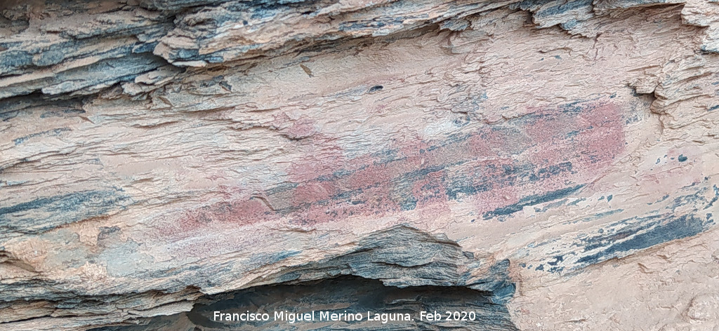 Pinturas rupestres del Abrigo del Guadal�n III - Pinturas rupestres del Abrigo del Guadal�n III. Barras