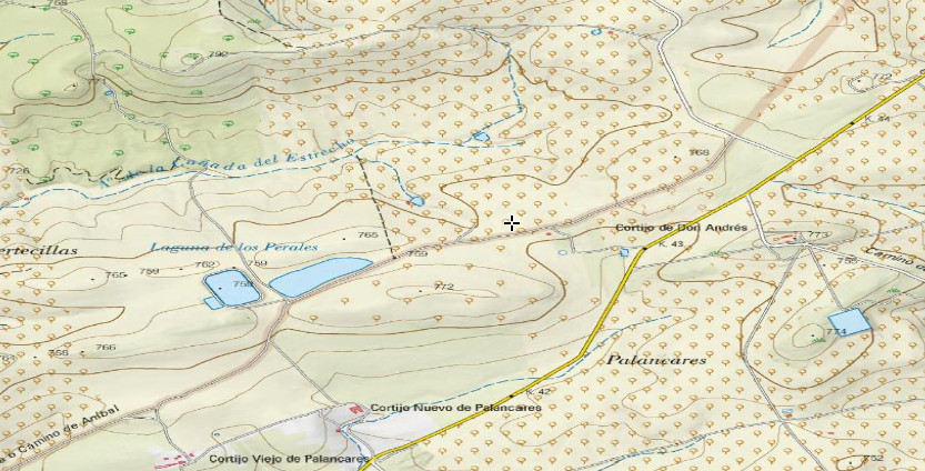 Laguna Pequea de los Perales - Laguna Pequea de los Perales. Mapa