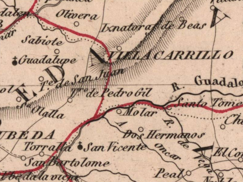 Aldea Mog�n - Aldea Mog�n. Mapa 1847