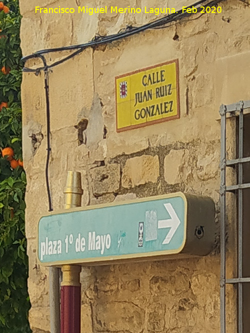 Calle Juan Ruiz Gonz�lez - Calle Juan Ruiz Gonz�lez. Placa