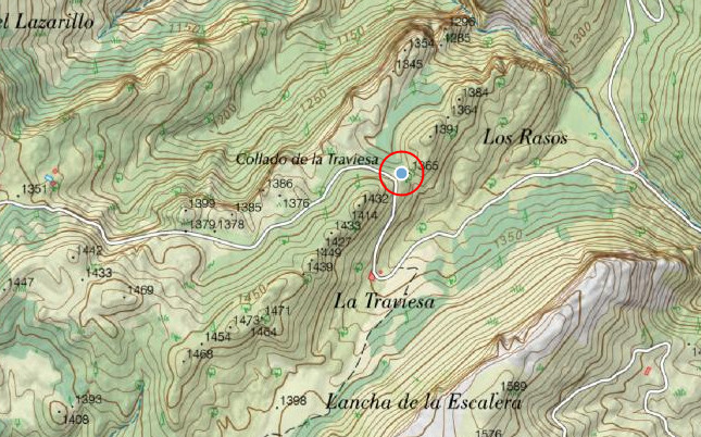Collado de la Traviesa - Collado de la Traviesa. Mapa