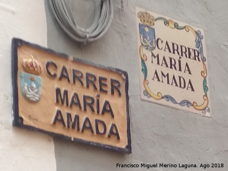 Calle Mara Amada - Calle Mara Amada. Placas