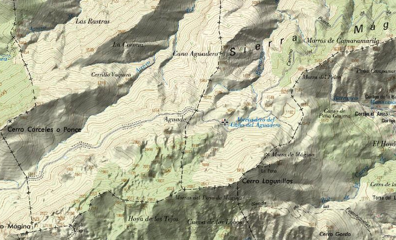 Fuente Cao del Aguadero - Fuente Cao del Aguadero. Mapa