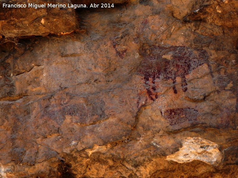 Pinturas rupestres de la Cueva del Engarbo I. Grupo II. Panel VIII - Pinturas rupestres de la Cueva del Engarbo I. Grupo II. Panel VIII. 