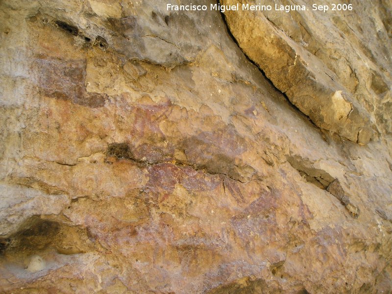 Pinturas rupestres de la Cueva del Engarbo I. Grupo II. Panel VII - Pinturas rupestres de la Cueva del Engarbo I. Grupo II. Panel VII. 