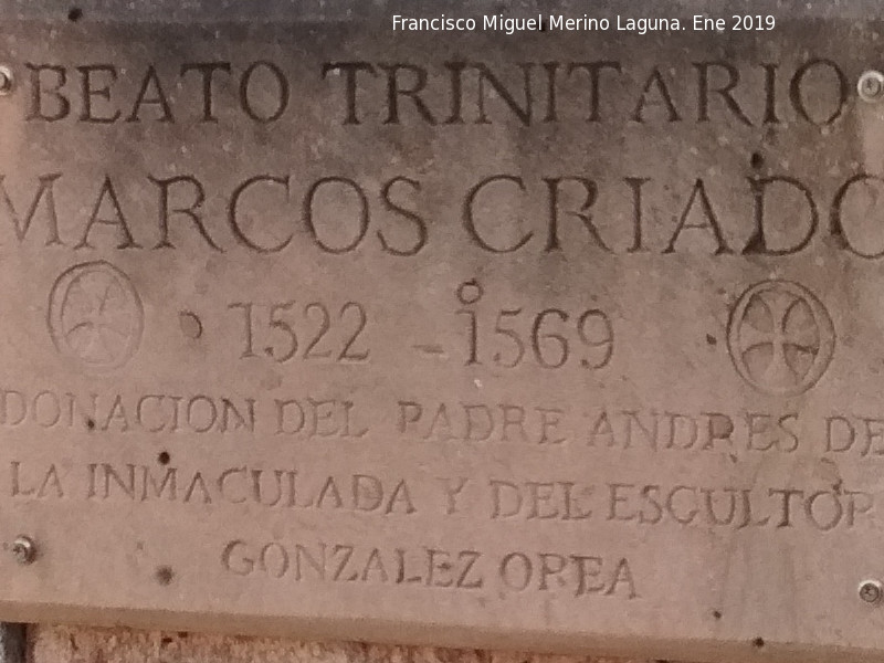 1522 - 1522. Monumento al Beato Marcos Criado - Andjar