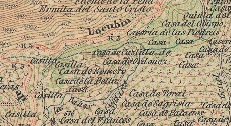 Casera Ordez - Casera Ordez. Mapa antiguo