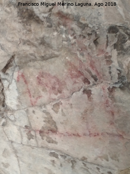 Pinturas rupestres y grabados de la Cueva de Mingo Lpez - Pinturas rupestres y grabados de la Cueva de Mingo Lpez. Graffiti histrico?